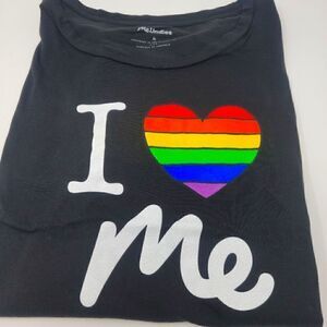 MeUndies Black I heart me Modal/Cotton Blend T-Shirt Medium